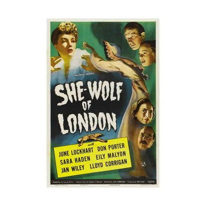 SHE-WOLF OF LONDON 1946 - Paper Movie Poster - The Sticker Space