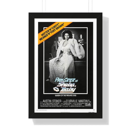 SHEBA BABY 1975 - Framed Movie Poster 16″ x 24″ Black - The Sticker Space