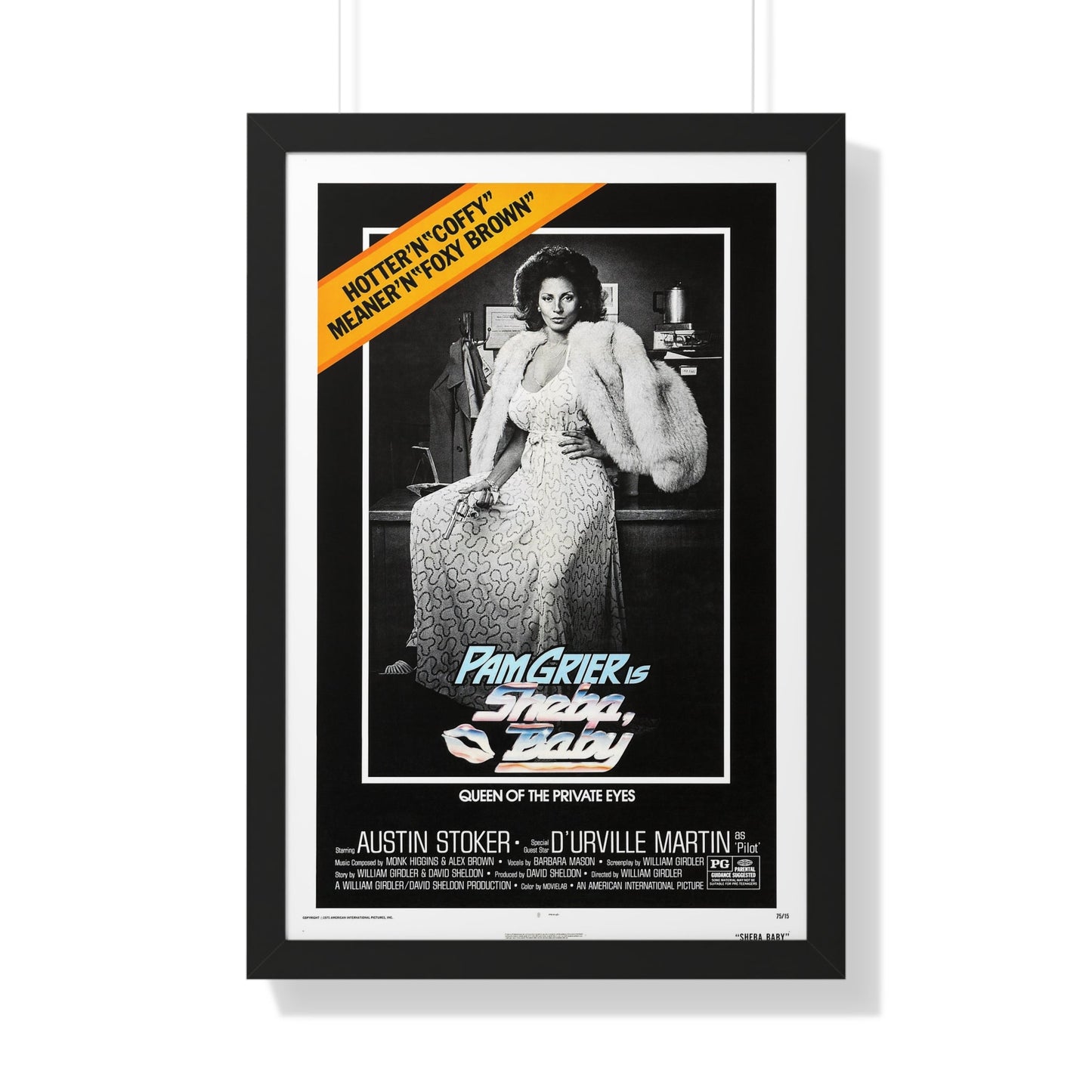 SHEBA BABY 1975 - Framed Movie Poster-20" x 30"-The Sticker Space