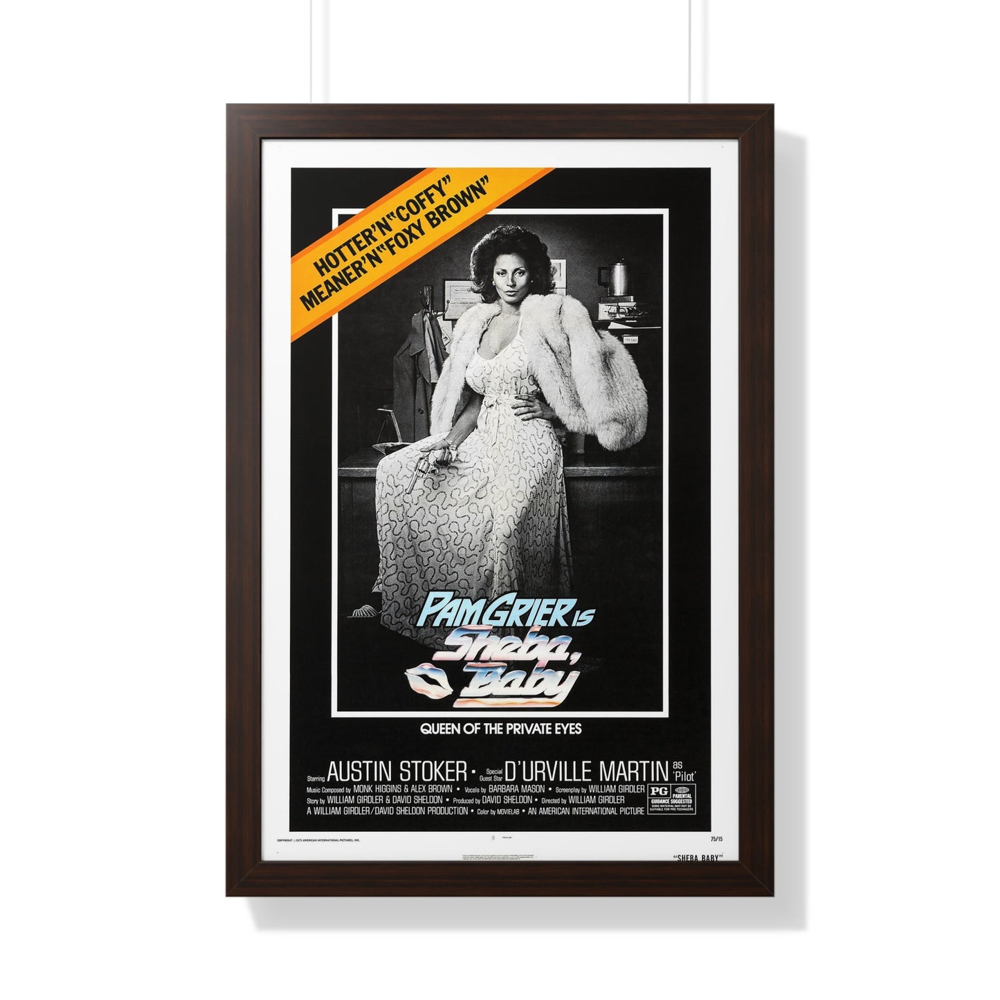 SHEBA BABY 1975 - Framed Movie Poster-20" x 30"-The Sticker Space