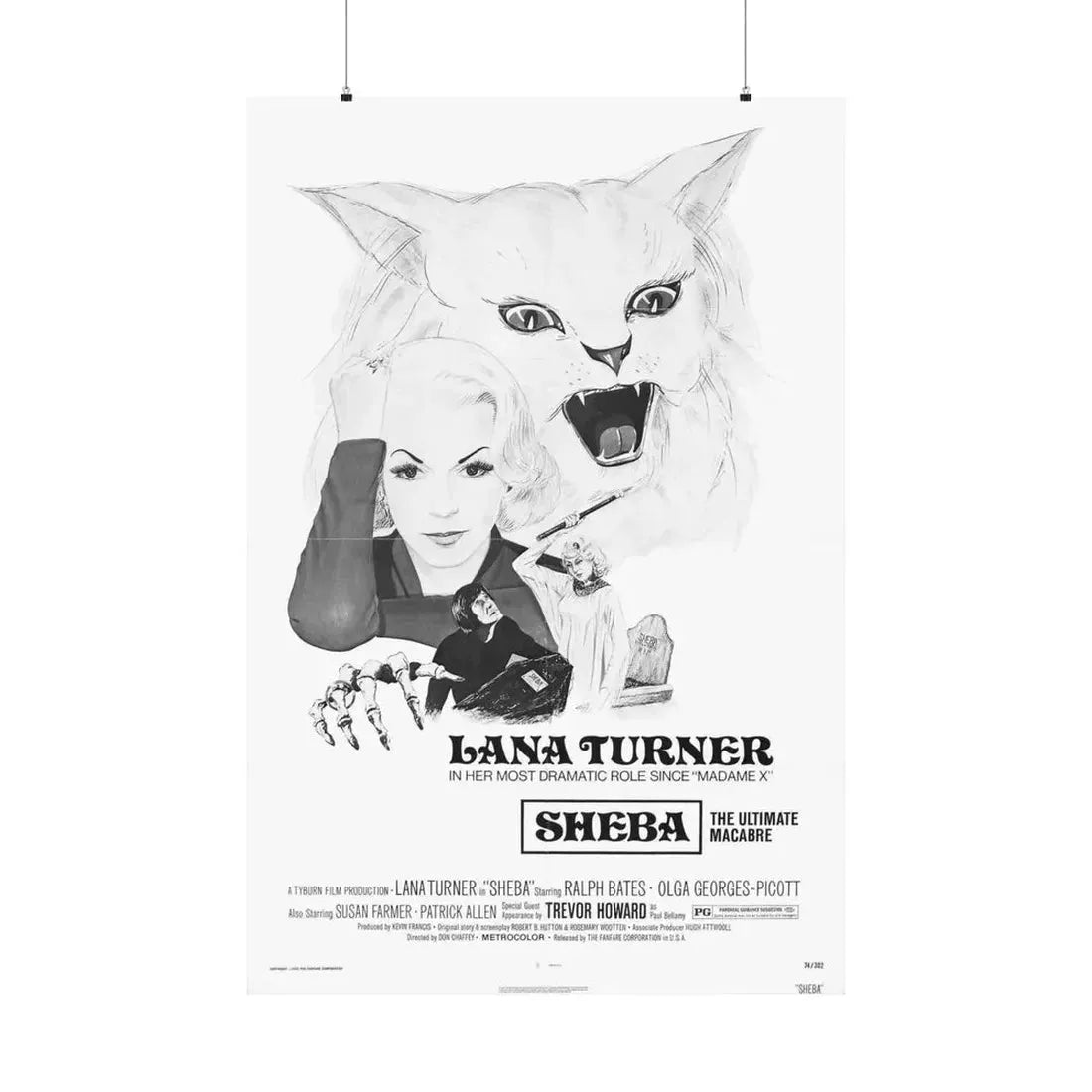 SHEBA (PERSECUTION) 1974 - Paper Movie Poster 36" x 54" Matte - The Sticker Space