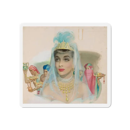 Sheba's Secret, The American Weekly story illustration (Magazine Illustration) Refrigerator Magnet 5 Inch Die-Cut - The Sticker Space