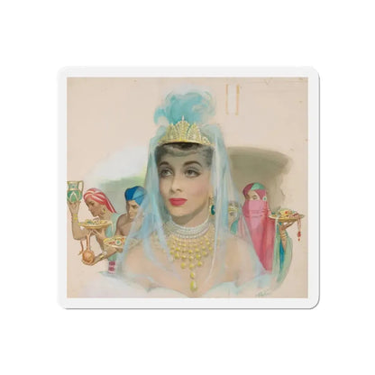 Sheba's Secret, The American Weekly story illustration (Magazine Illustration) Refrigerator Magnet 6 Inch Die-Cut - The Sticker Space