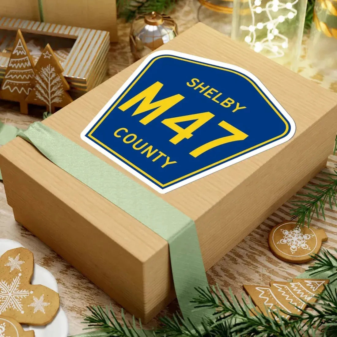 Shelby County Route M47 IA (Iowa) (Road Sign) STICKER Vinyl Kiss-Cut Decal - The Sticker Space