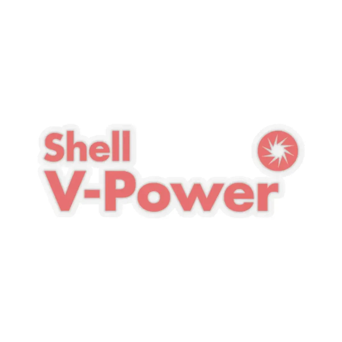 Shell V-Power (Logo) STICKER Vinyl Kiss-Cut Decal 2 Inch Transparent - The Sticker Space