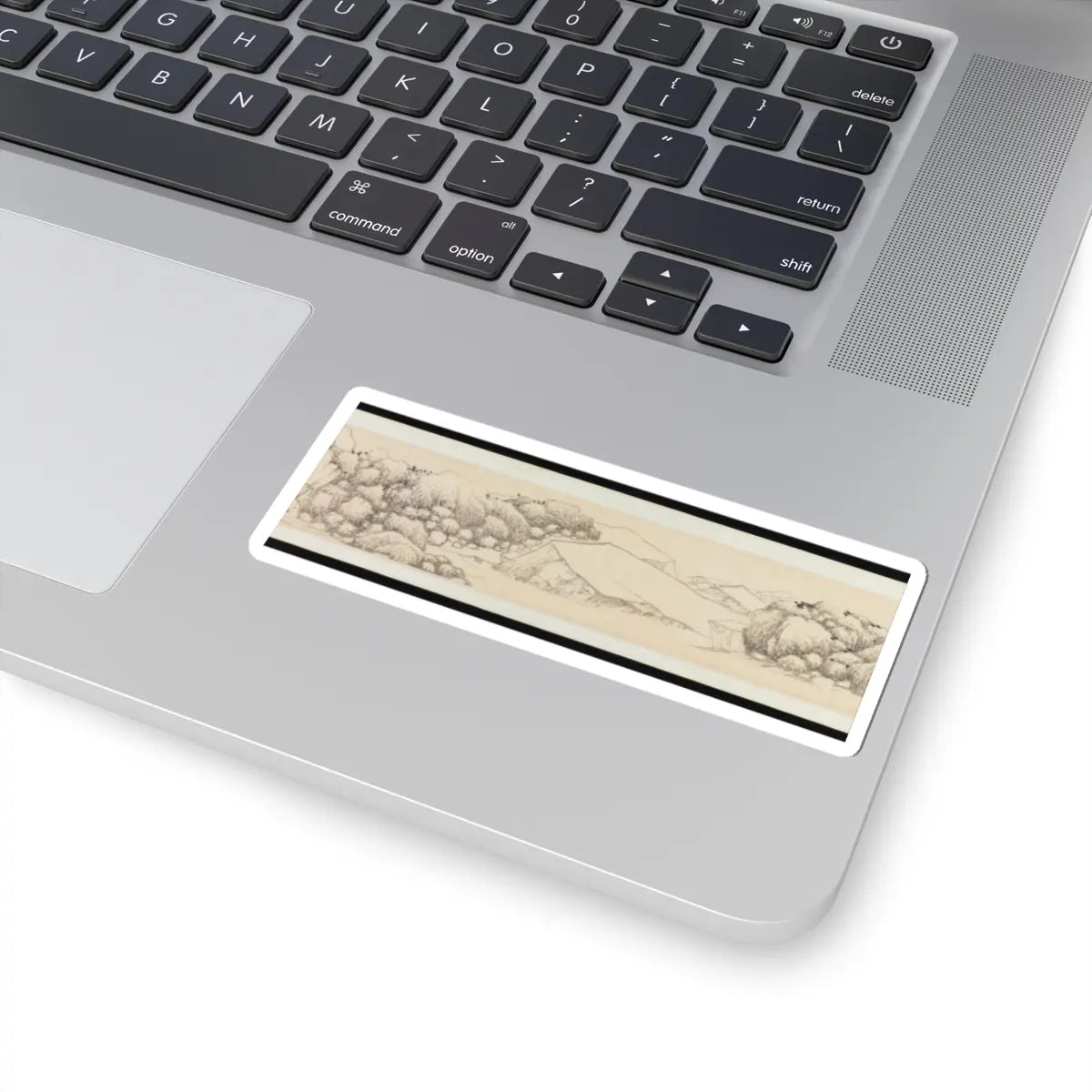 Shen Zhou - Autumn Colors among Streams and Mountains - ca. 1490–1500 v8 - STICKER Vinyl Kiss-Cut Decal