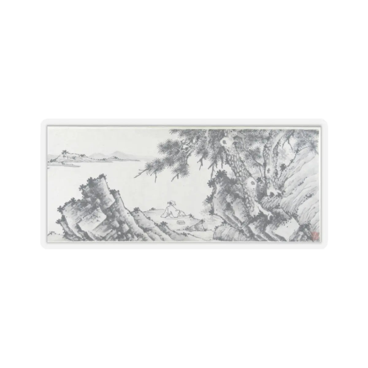 Shen Zhou - Enjoying the Pines - unknown v1 - STICKER Vinyl Kiss-Cut Decal