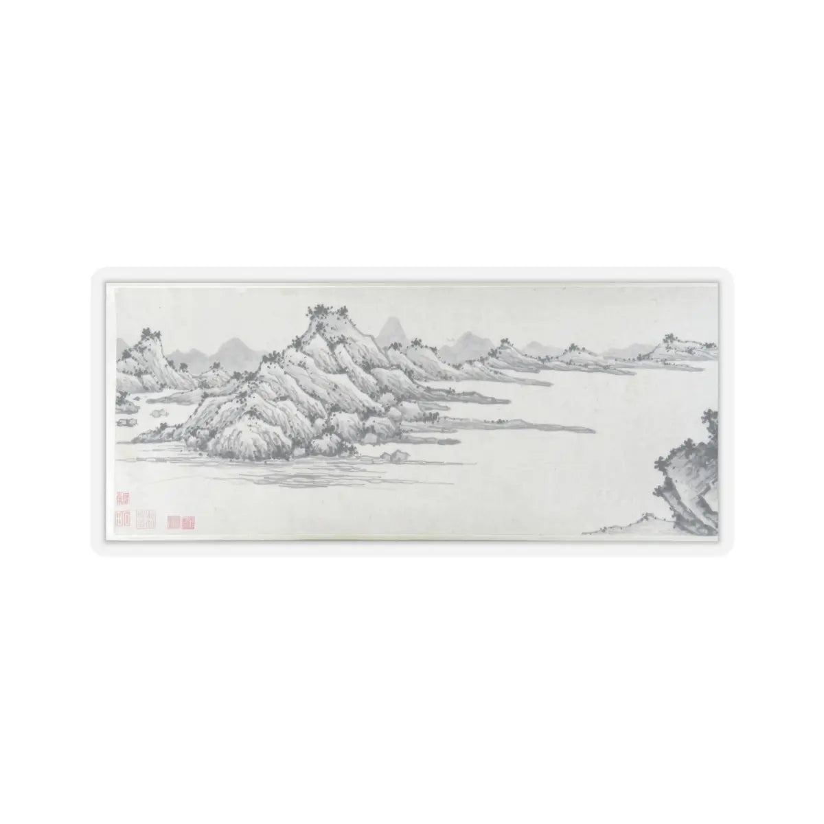Shen Zhou - Enjoying the Pines - unknown v6 - STICKER Vinyl Kiss-Cut Decal
