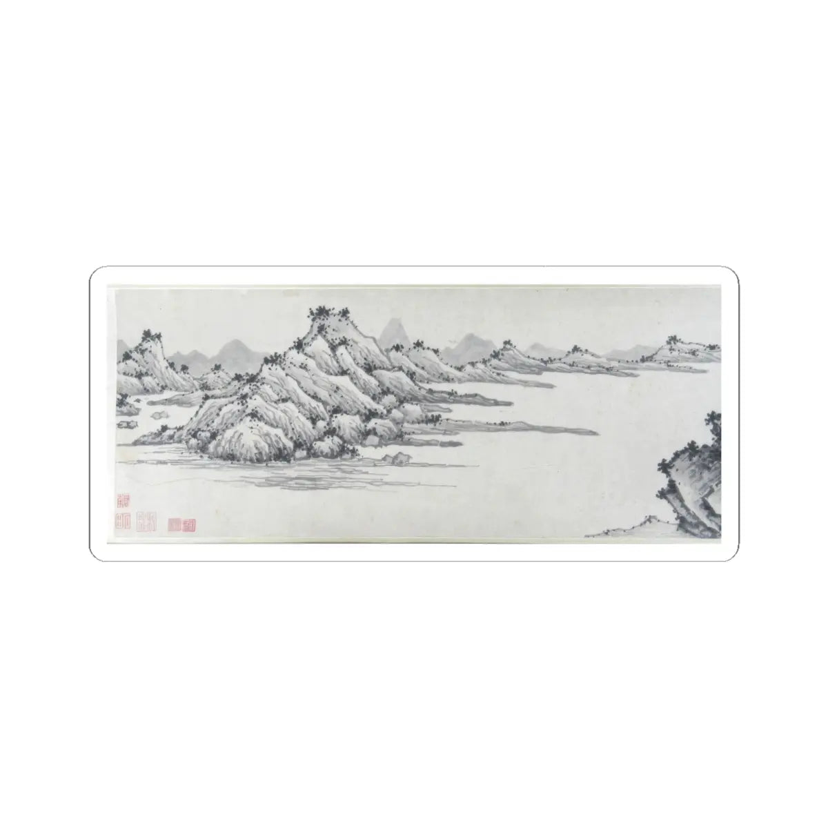 Shen Zhou - Enjoying the Pines - unknown v6 - STICKER Vinyl Kiss-Cut Decal