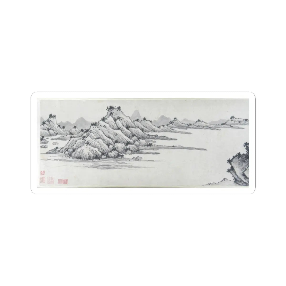 Shen Zhou - Enjoying the Pines - unknown v6 - STICKER Vinyl Kiss-Cut Decal