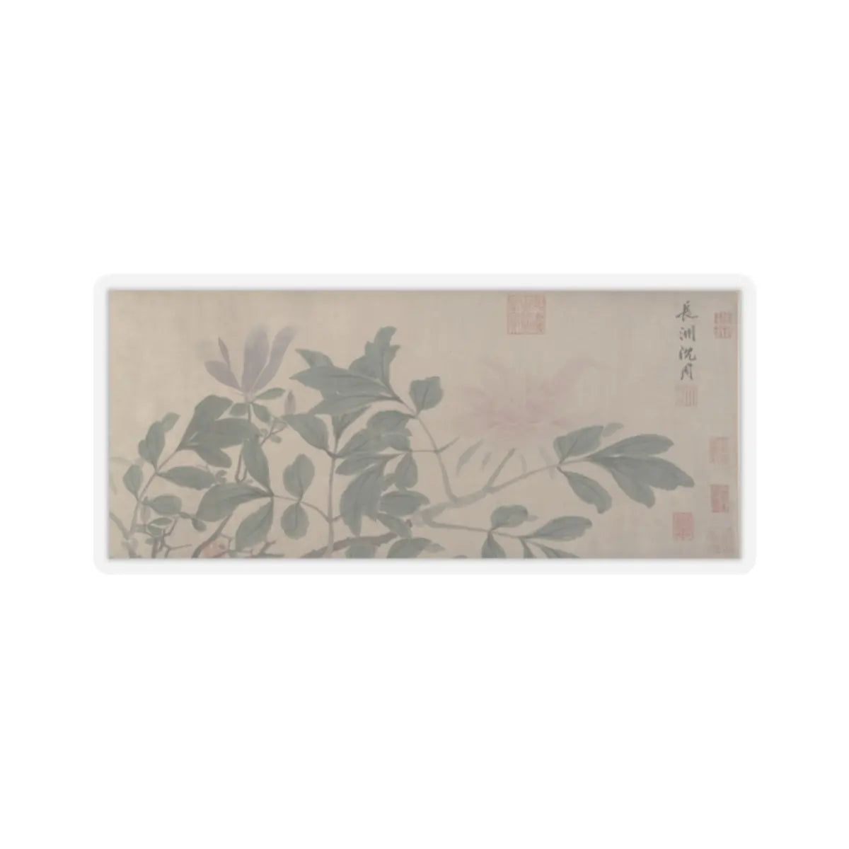 Shen Zhou - Flowers of the Four Seasons - unknown v1 - STICKER Vinyl Kiss-Cut Decal