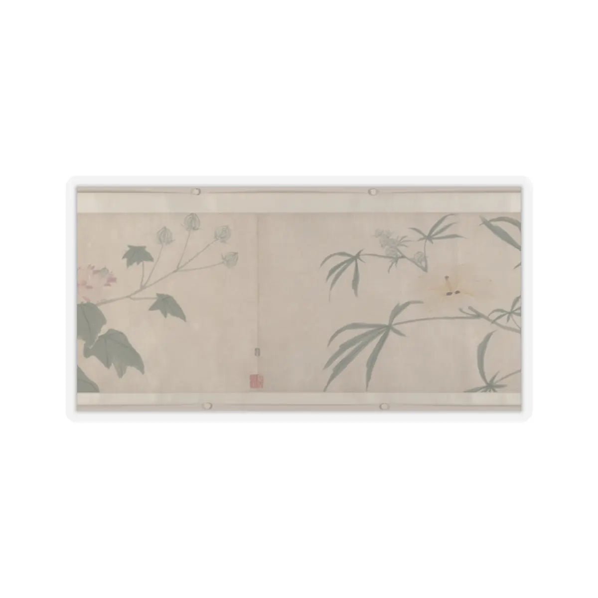 Shen Zhou - Flowers of the Four Seasons - unknown v13 - STICKER Vinyl Kiss-Cut Decal