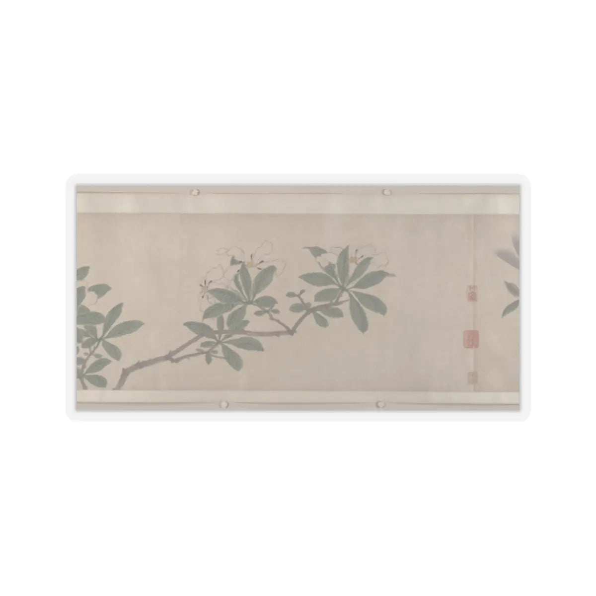 Shen Zhou - Flowers of the Four Seasons - unknown v9 - STICKER Vinyl Kiss-Cut Decal