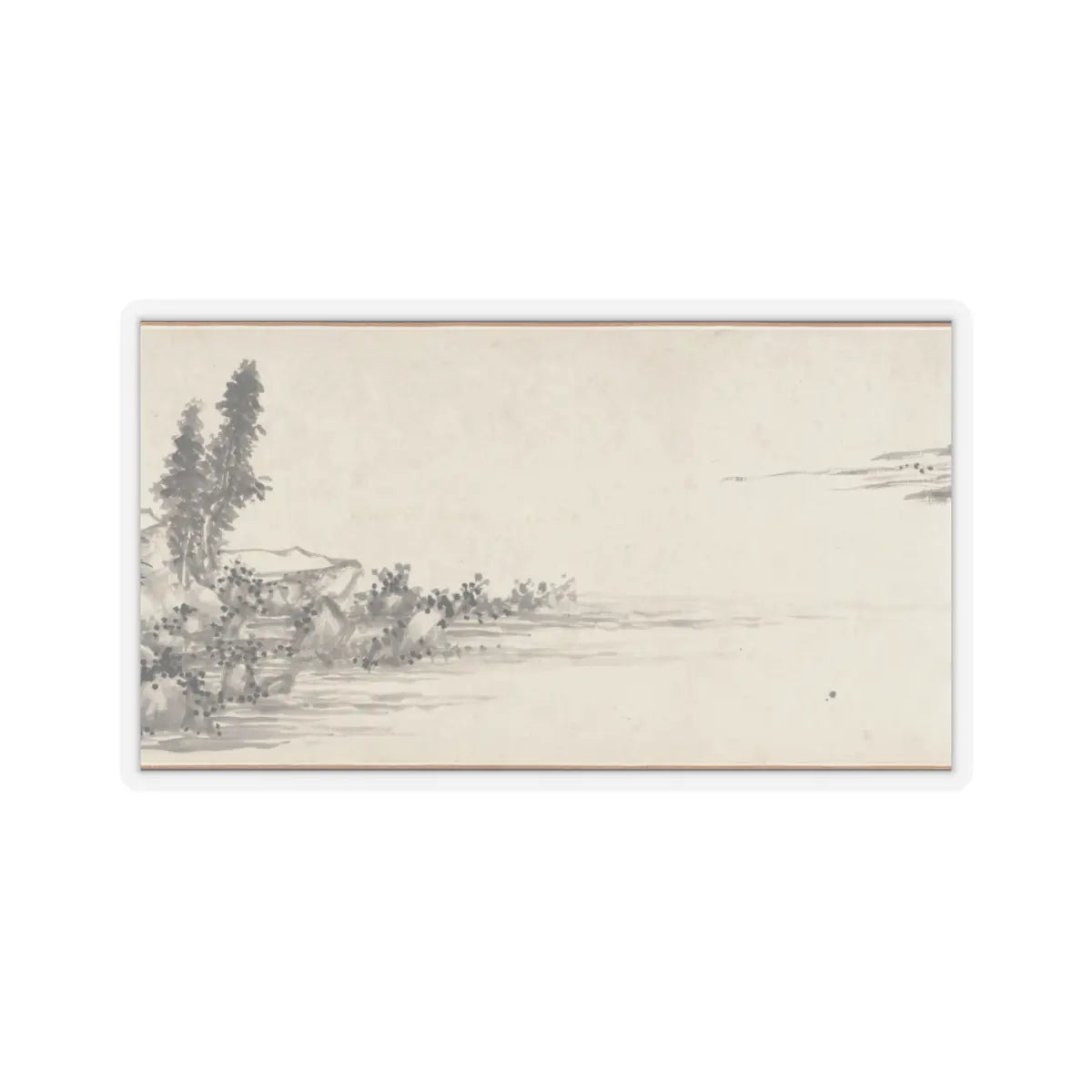 Shen Zhou - Joint Landscape - ca. 1509 and 1546 v10 - STICKER Vinyl Kiss-Cut Decal