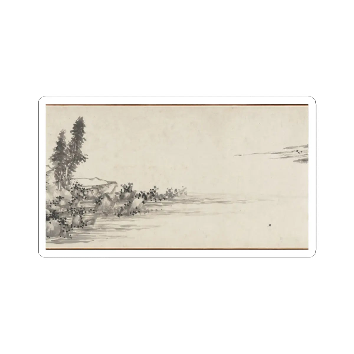 Shen Zhou - Joint Landscape - ca. 1509 and 1546 v10 - STICKER Vinyl Kiss-Cut Decal