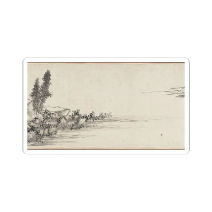 Shen Zhou - Joint Landscape - ca. 1509 and 1546 v10 - STICKER Vinyl Kiss-Cut Decal