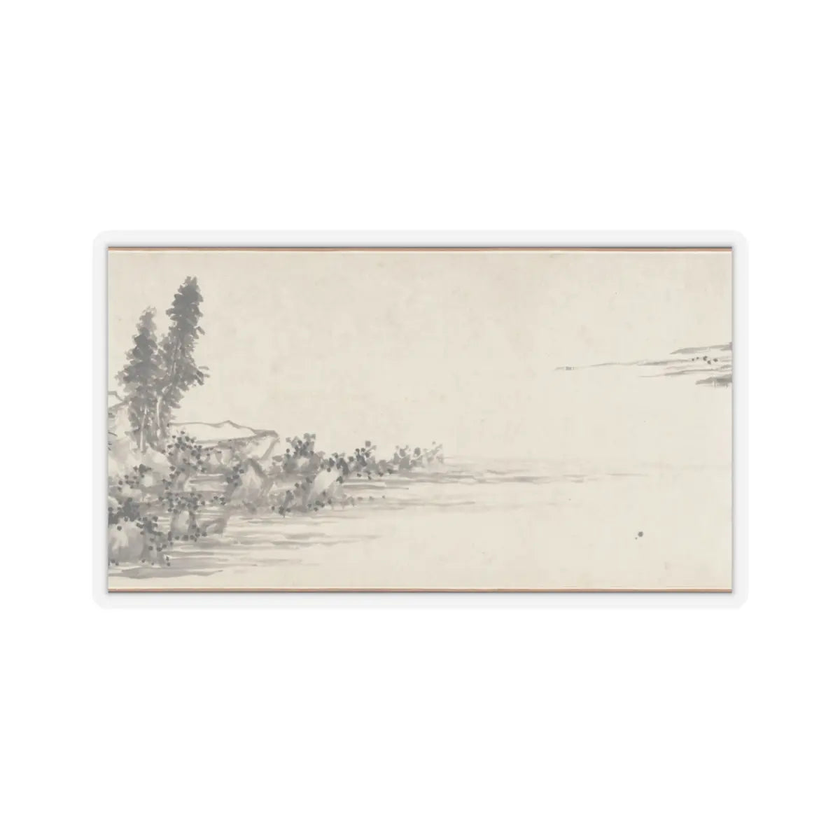 Shen Zhou - Joint Landscape - ca. 1509 and 1546 v10 - STICKER Vinyl Kiss-Cut Decal