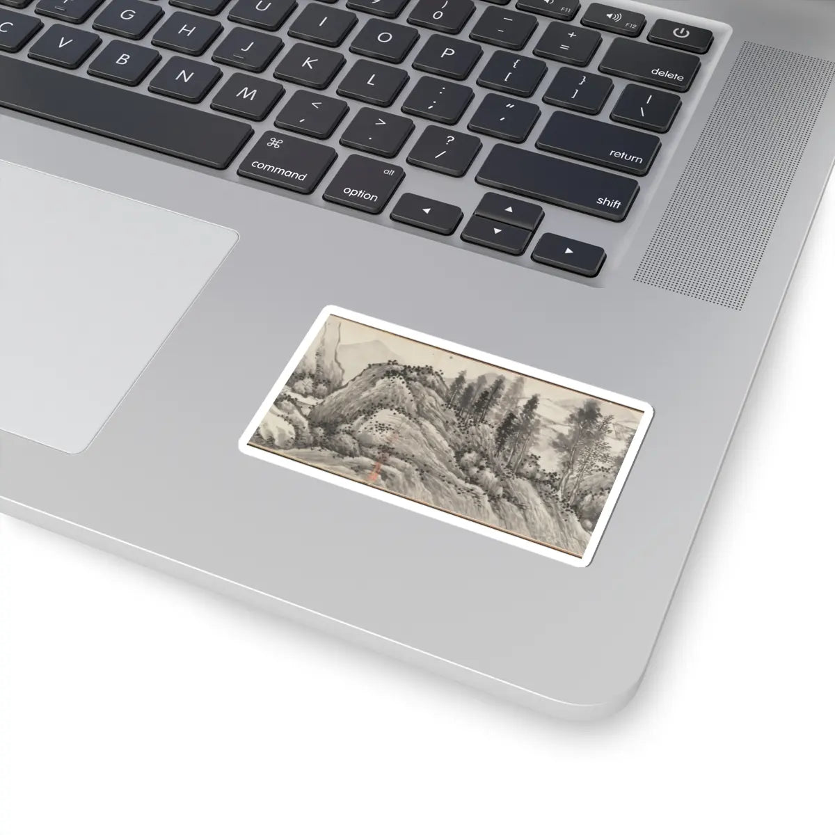 Shen Zhou - Joint Landscape - ca. 1509 and 1546 v14 - STICKER Vinyl Kiss-Cut Decal