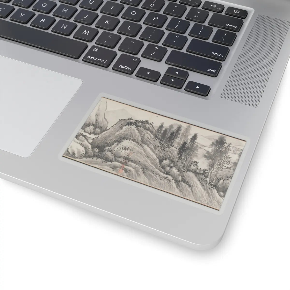 Shen Zhou - Joint Landscape - ca. 1509 and 1546 v14 - STICKER Vinyl Kiss-Cut Decal