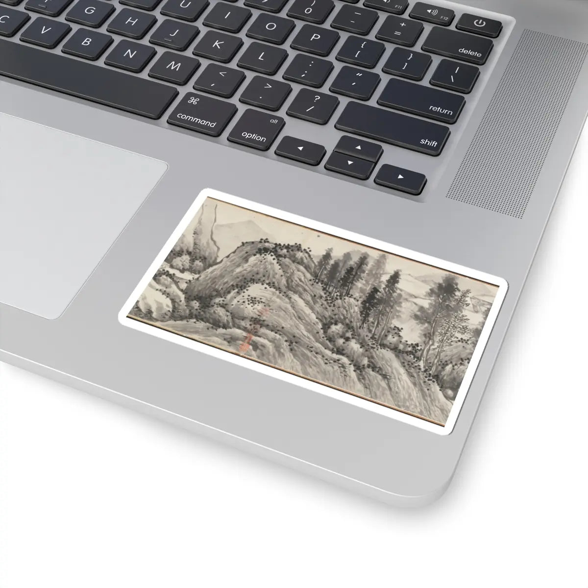 Shen Zhou - Joint Landscape - ca. 1509 and 1546 v14 - STICKER Vinyl Kiss-Cut Decal