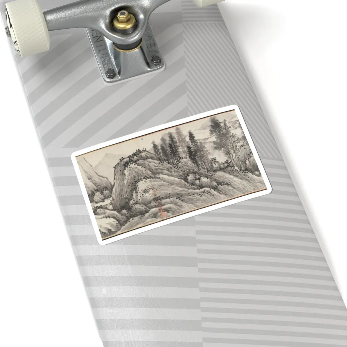 Shen Zhou - Joint Landscape - ca. 1509 and 1546 v14 - STICKER Vinyl Kiss-Cut Decal