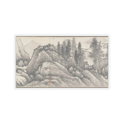 Shen Zhou - Joint Landscape - ca. 1509 and 1546 v14 - STICKER Vinyl Kiss-Cut Decal