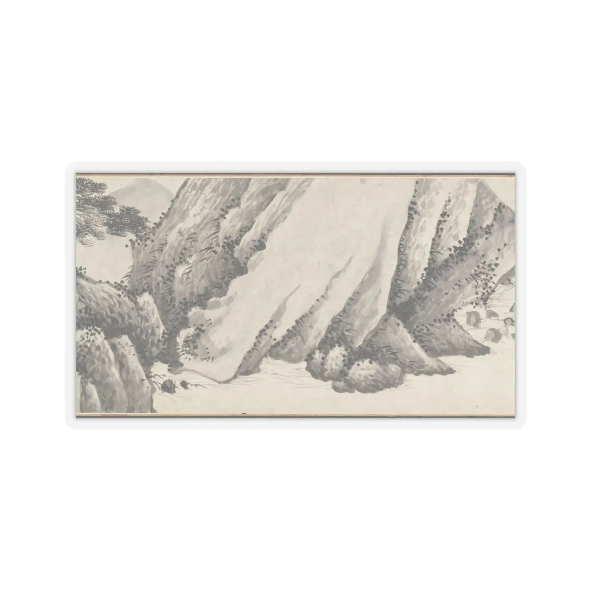 Shen Zhou - Joint Landscape - ca. 1509 and 1546 v16 - STICKER Vinyl Kiss-Cut Decal