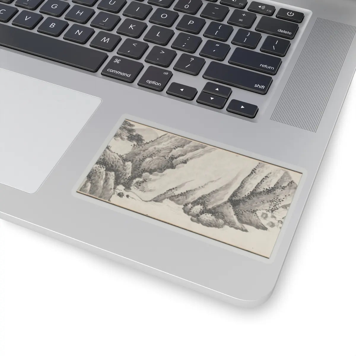 Shen Zhou - Joint Landscape - ca. 1509 and 1546 v16 - STICKER Vinyl Kiss-Cut Decal