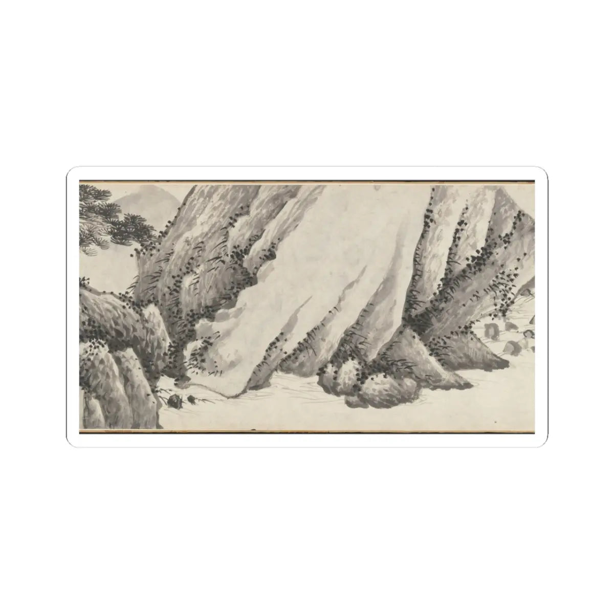Shen Zhou - Joint Landscape - ca. 1509 and 1546 v16 - STICKER Vinyl Kiss-Cut Decal