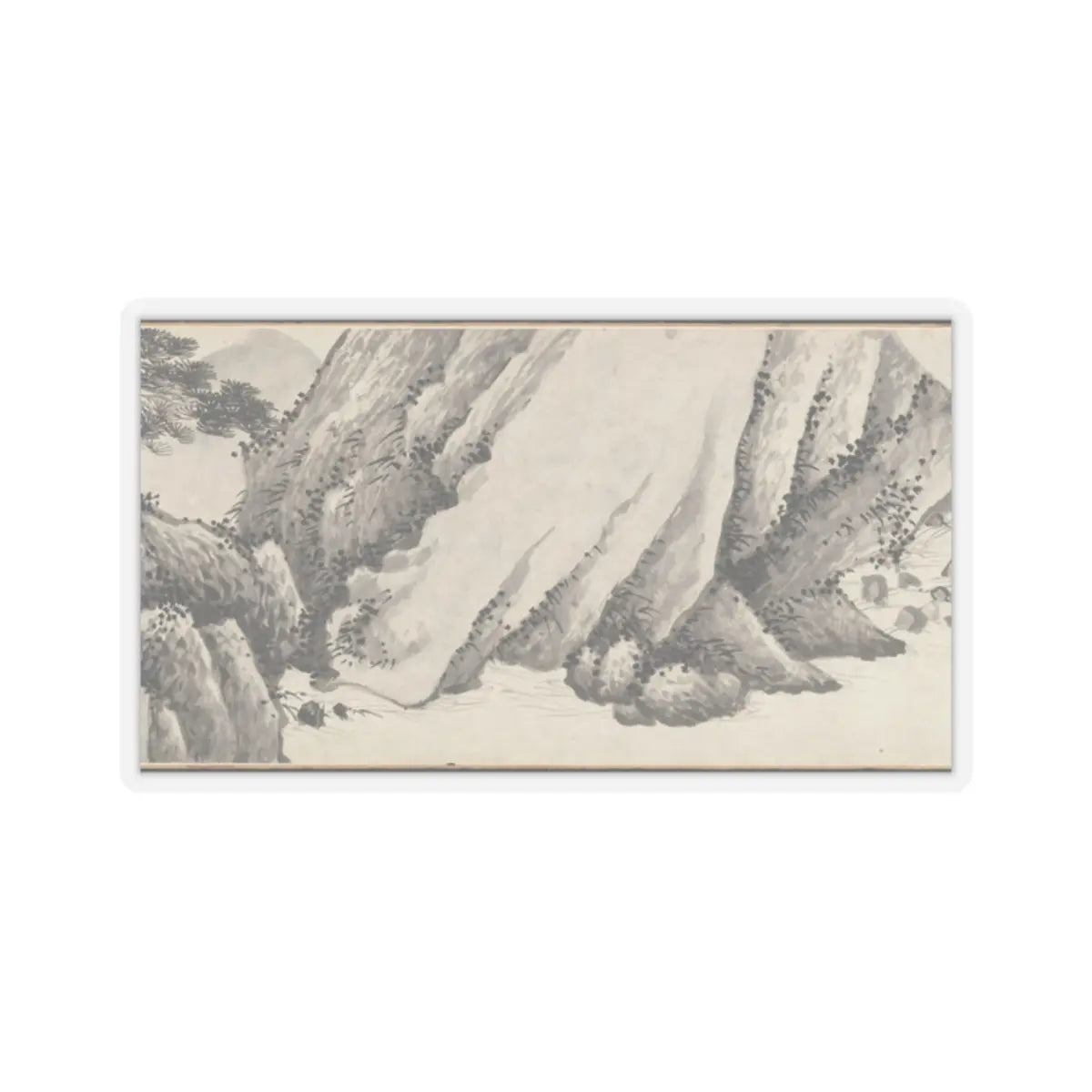 Shen Zhou - Joint Landscape - ca. 1509 and 1546 v16 - STICKER Vinyl Kiss-Cut Decal