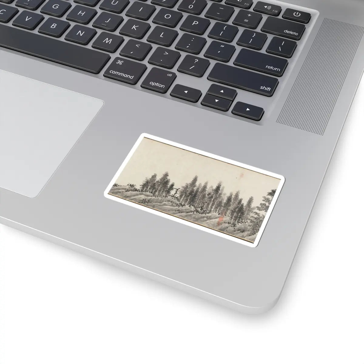Shen Zhou - Joint Landscape - ca. 1509 and 1546 v20 - STICKER Vinyl Kiss-Cut Decal