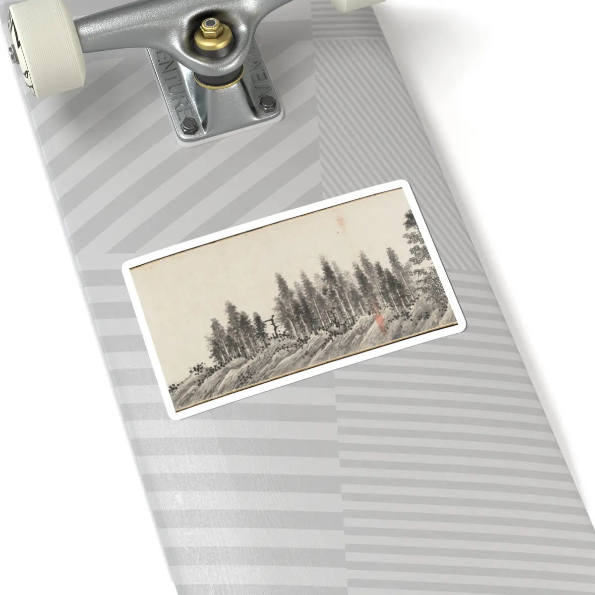 Shen Zhou - Joint Landscape - ca. 1509 and 1546 v20 - STICKER Vinyl Kiss-Cut Decal