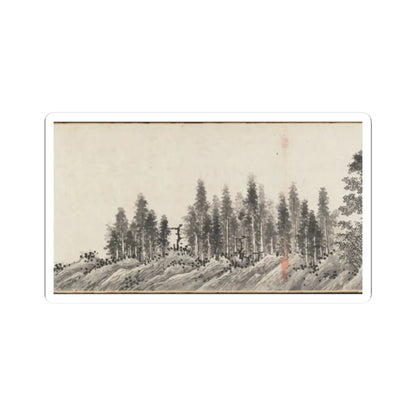 Shen Zhou - Joint Landscape - ca. 1509 and 1546 v20 - STICKER Vinyl Kiss-Cut Decal
