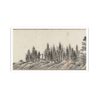 Shen Zhou - Joint Landscape - ca. 1509 and 1546 v20 - STICKER Vinyl Kiss-Cut Decal