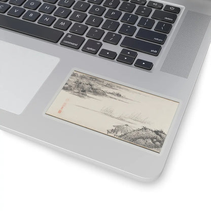 Shen Zhou - Joint Landscape - ca. 1509 and 1546 v22 - STICKER Vinyl Kiss-Cut Decal