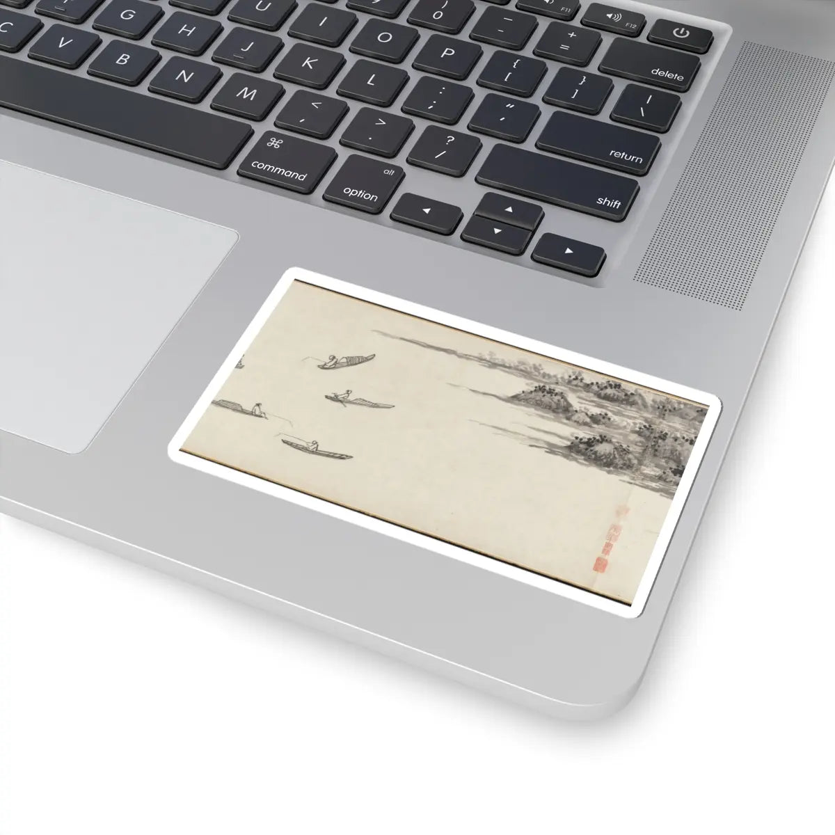 Shen Zhou - Joint Landscape - ca. 1509 and 1546 v23 - STICKER Vinyl Kiss-Cut Decal