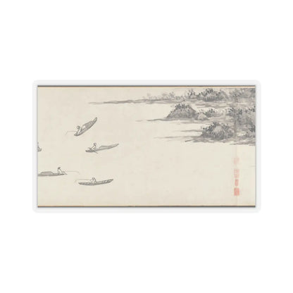 Shen Zhou - Joint Landscape - ca. 1509 and 1546 v23 - STICKER Vinyl Kiss-Cut Decal
