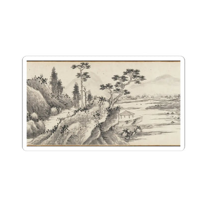 Shen Zhou - Joint Landscape - ca. 1509 and 1546 v29 - STICKER Vinyl Kiss-Cut Decal