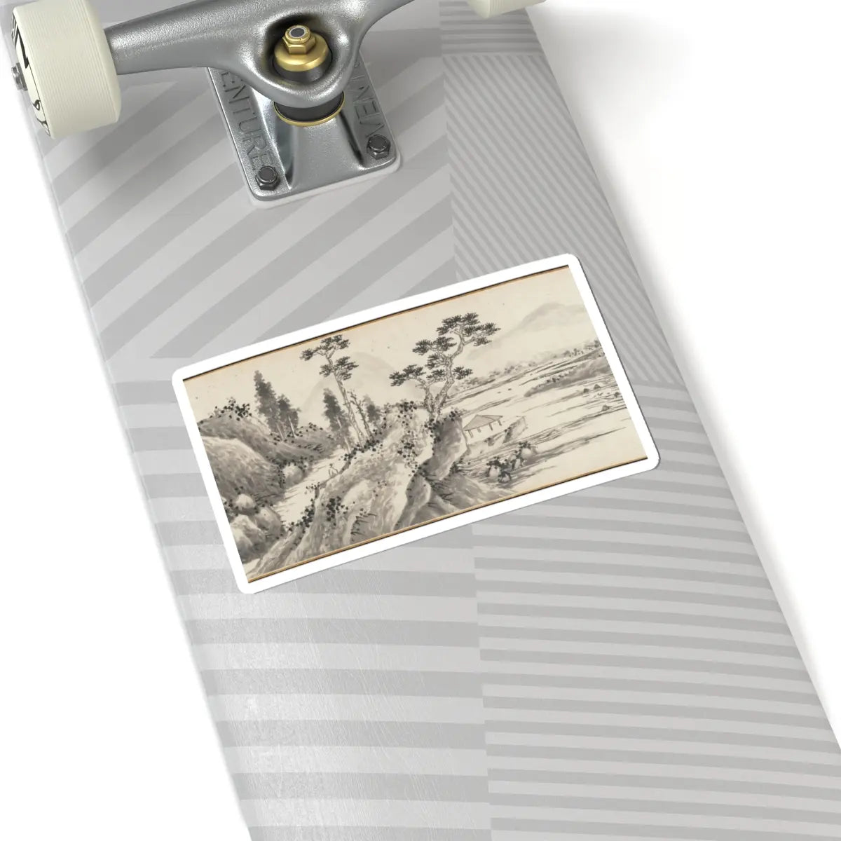 Shen Zhou - Joint Landscape - ca. 1509 and 1546 v29 - STICKER Vinyl Kiss-Cut Decal