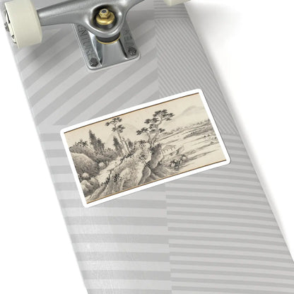 Shen Zhou - Joint Landscape - ca. 1509 and 1546 v29 - STICKER Vinyl Kiss-Cut Decal