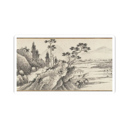 Shen Zhou - Joint Landscape - ca. 1509 and 1546 v29 - STICKER Vinyl Kiss-Cut Decal