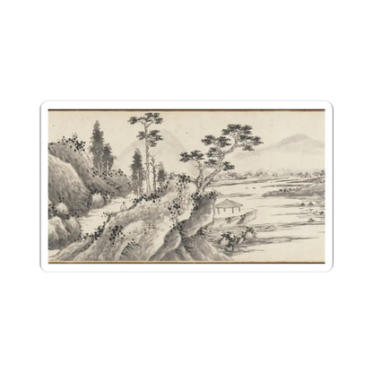 Shen Zhou - Joint Landscape - ca. 1509 and 1546 v29 - STICKER Vinyl Kiss-Cut Decal