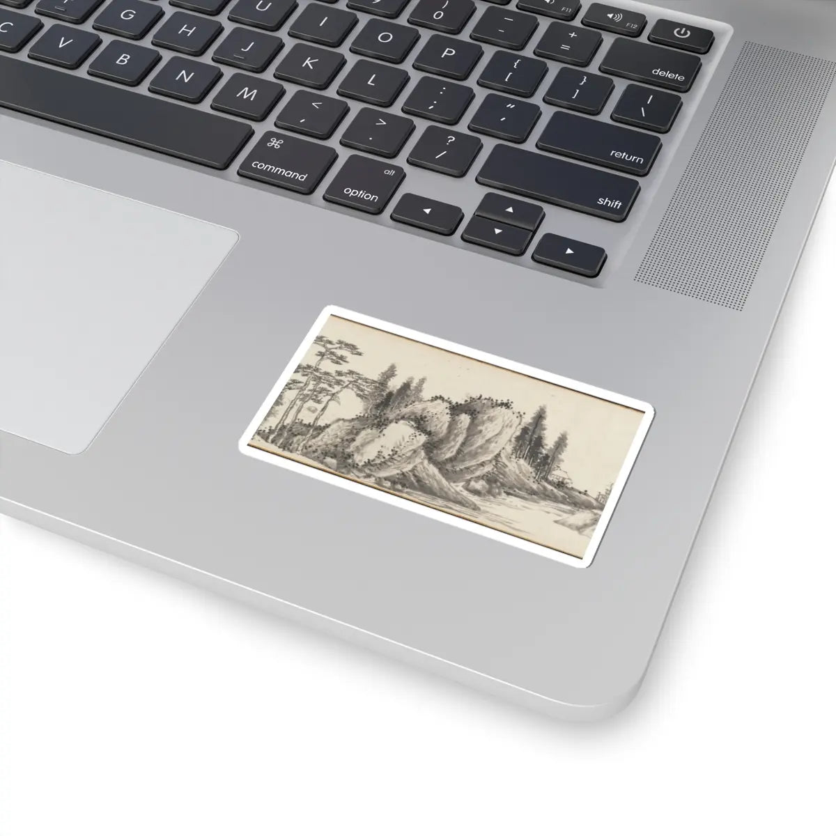 Shen Zhou - Joint Landscape - ca. 1509 and 1546 v32 - STICKER Vinyl Kiss-Cut Decal