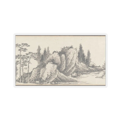 Shen Zhou - Joint Landscape - ca. 1509 and 1546 v32 - STICKER Vinyl Kiss-Cut Decal