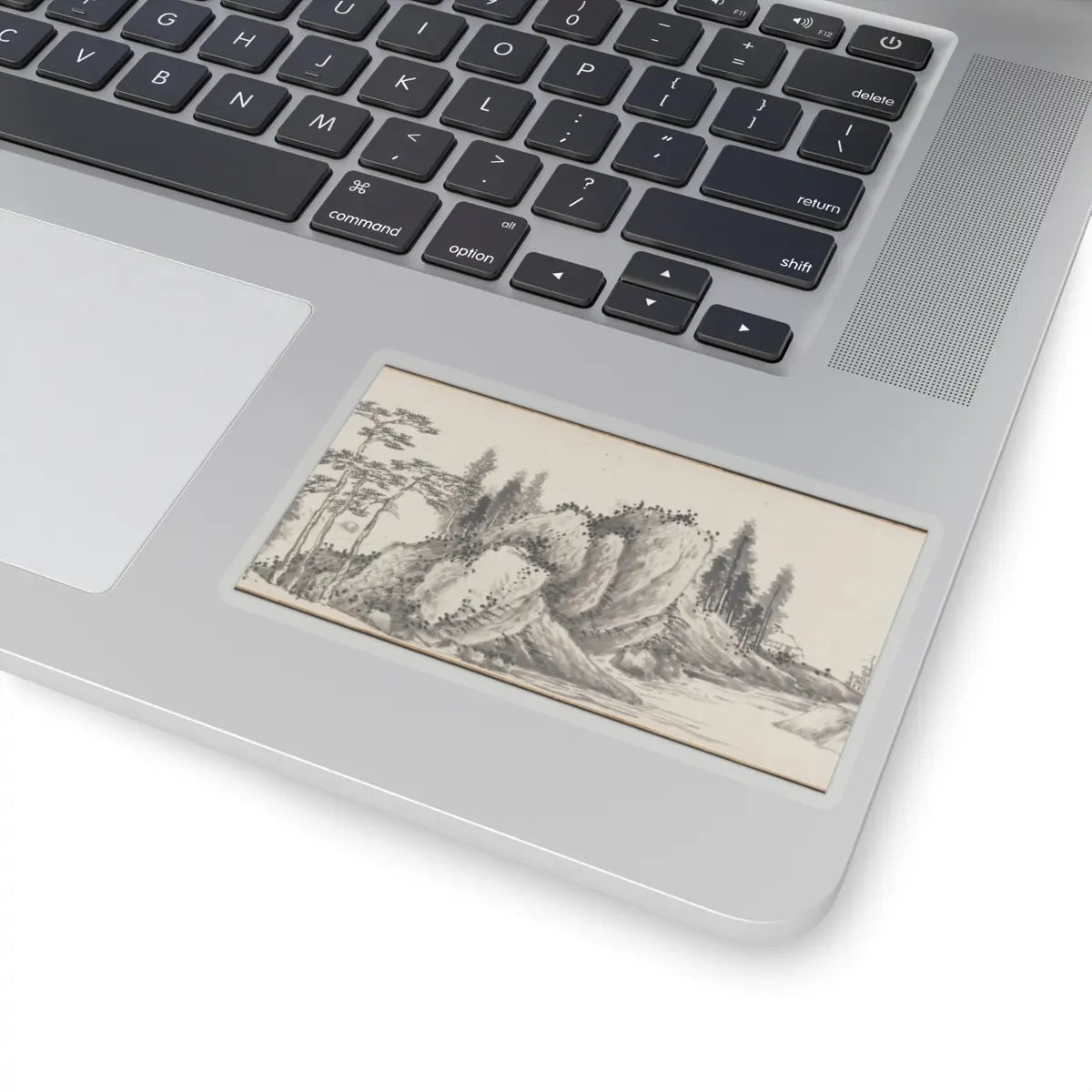 Shen Zhou - Joint Landscape - ca. 1509 and 1546 v32 - STICKER Vinyl Kiss-Cut Decal