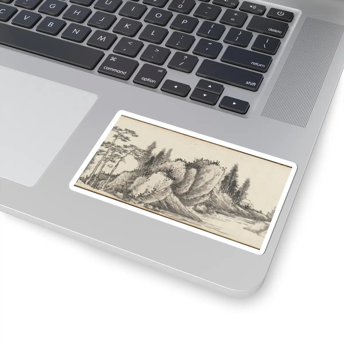 Shen Zhou - Joint Landscape - ca. 1509 and 1546 v32 - STICKER Vinyl Kiss-Cut Decal