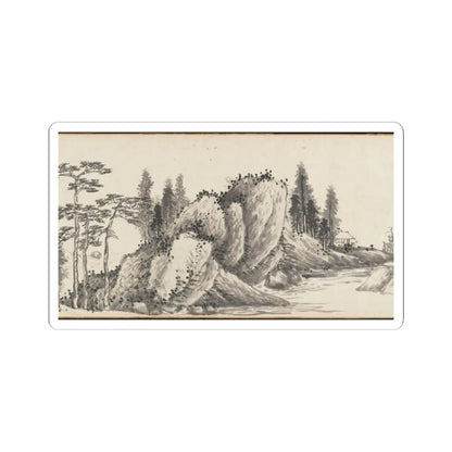 Shen Zhou - Joint Landscape - ca. 1509 and 1546 v32 - STICKER Vinyl Kiss-Cut Decal