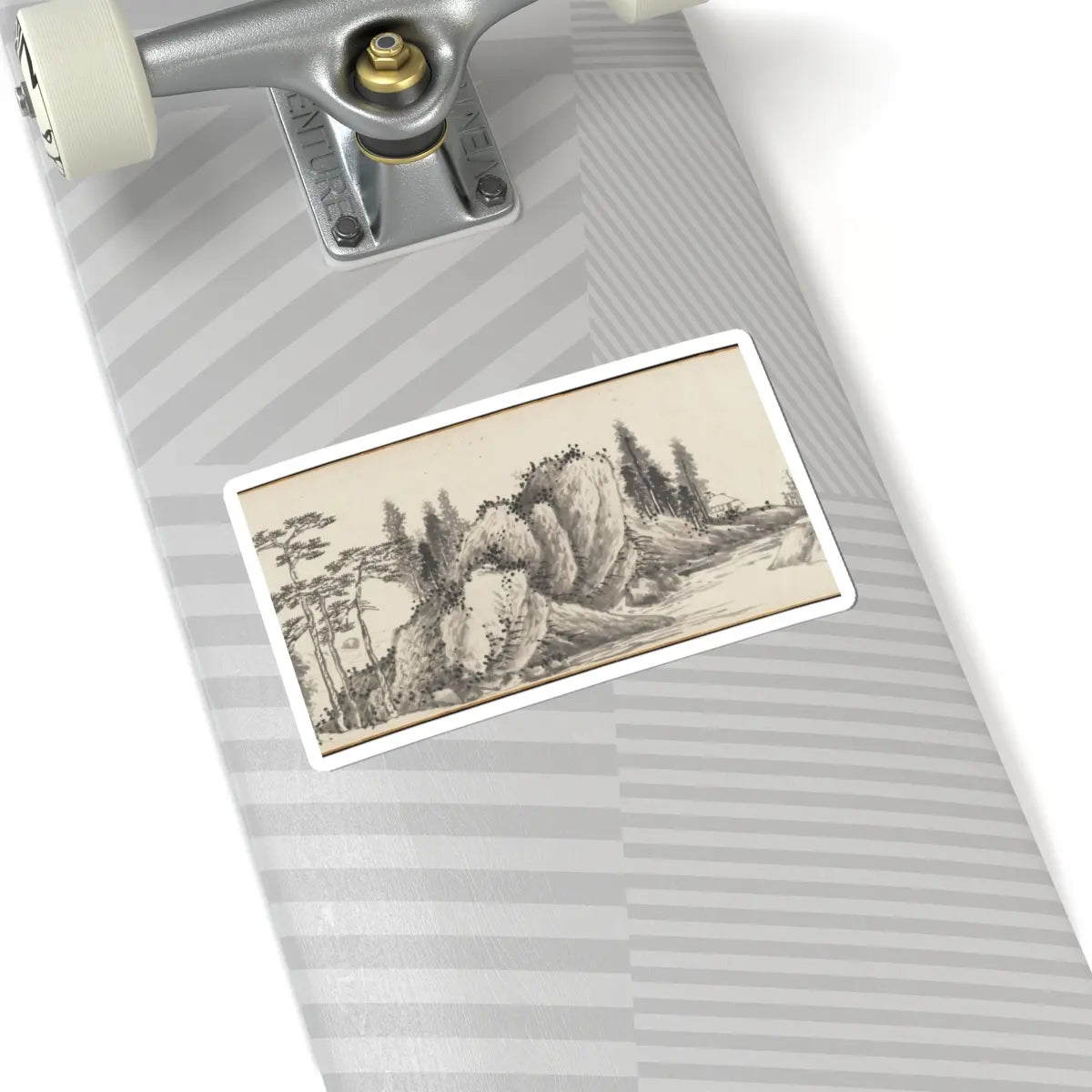 Shen Zhou - Joint Landscape - ca. 1509 and 1546 v32 - STICKER Vinyl Kiss-Cut Decal