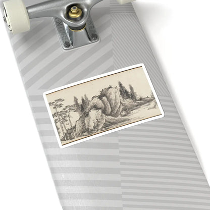 Shen Zhou - Joint Landscape - ca. 1509 and 1546 v32 - STICKER Vinyl Kiss-Cut Decal