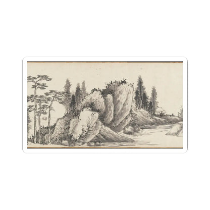 Shen Zhou - Joint Landscape - ca. 1509 and 1546 v32 - STICKER Vinyl Kiss-Cut Decal
